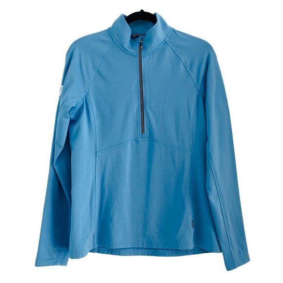 Cutter & Buck Womens Pullover Performance Jacket Shirt Size Small 8 Blue *Logo - Picture 1 of 10
